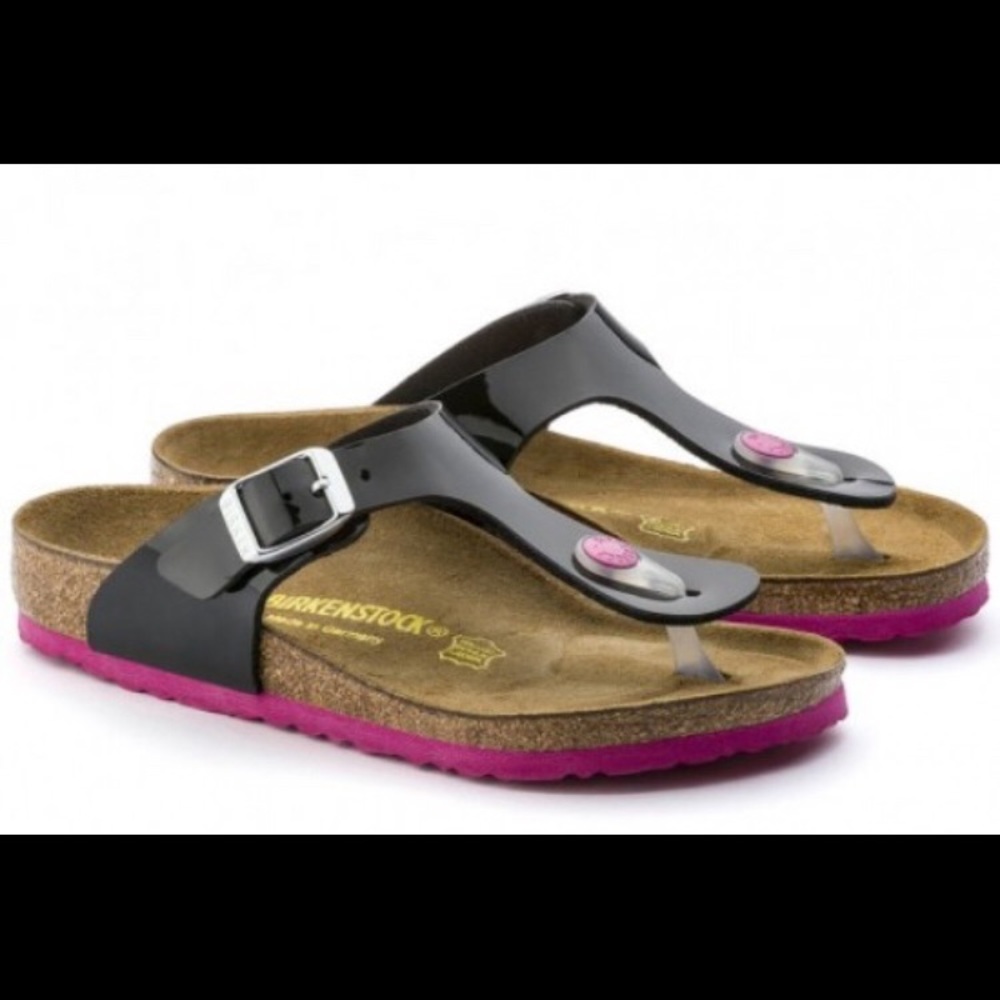 Birkenstock Kids patent Birko-Flor black